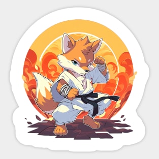 karate fox Sticker